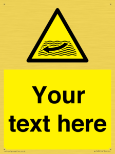 Custom Warning strong river flows